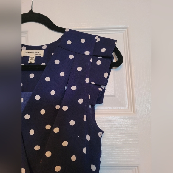 Blue and white polka dot dress - Picture 2 of 4